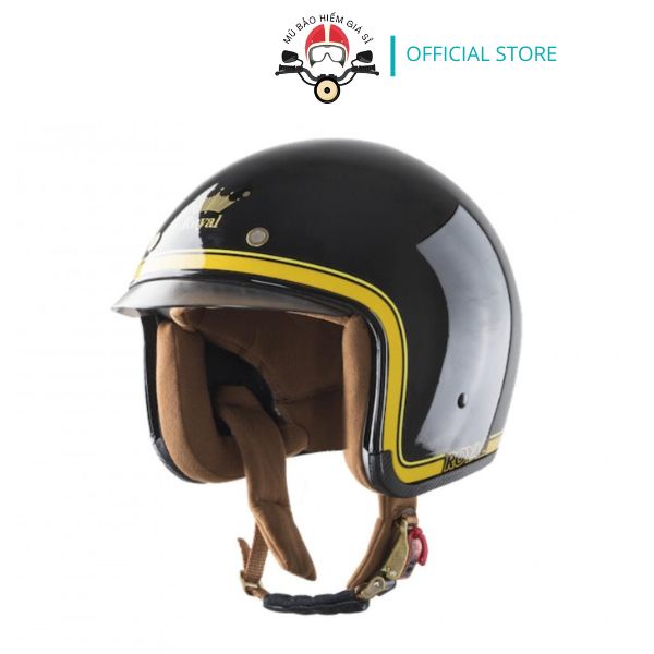 MŨ BẢO HIỂM ROYAL M139 KÍNH ÂM 3/4 ĐẦU size  MẦU ĐEN BÓNG V10