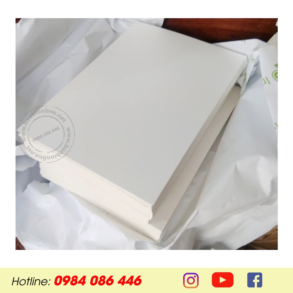 XẤP GIẤY IVORY A5 ĐỊNH LƯỢNG 300GSM/350GSM DÀY LÀM BÌA SỔ TAY, BẾ HỘP CAO CẤP - BAOBIONLINE
