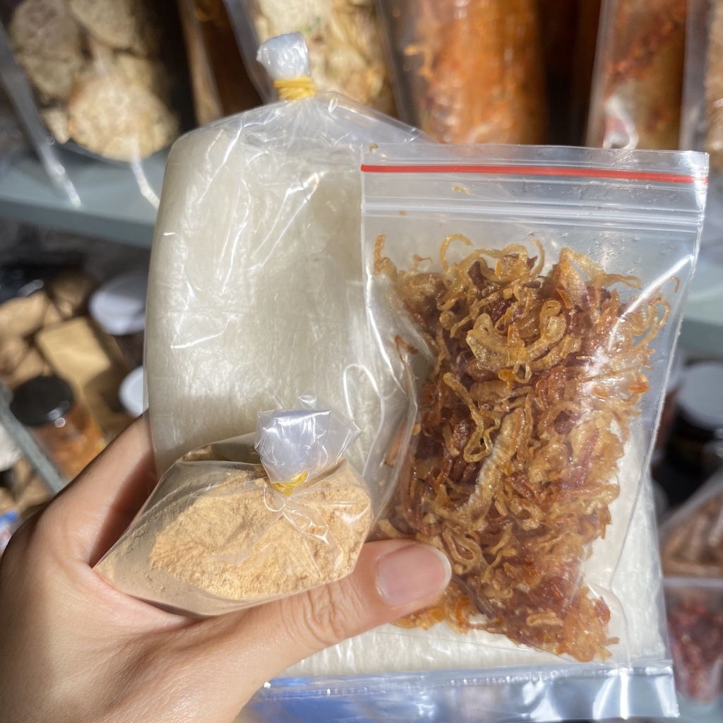 Bánh Tráng Dẻo Cuốn Hành Muối Set 100g Phơi Sương Dẻo Hành Mềm Ngọt Nguyên Chất