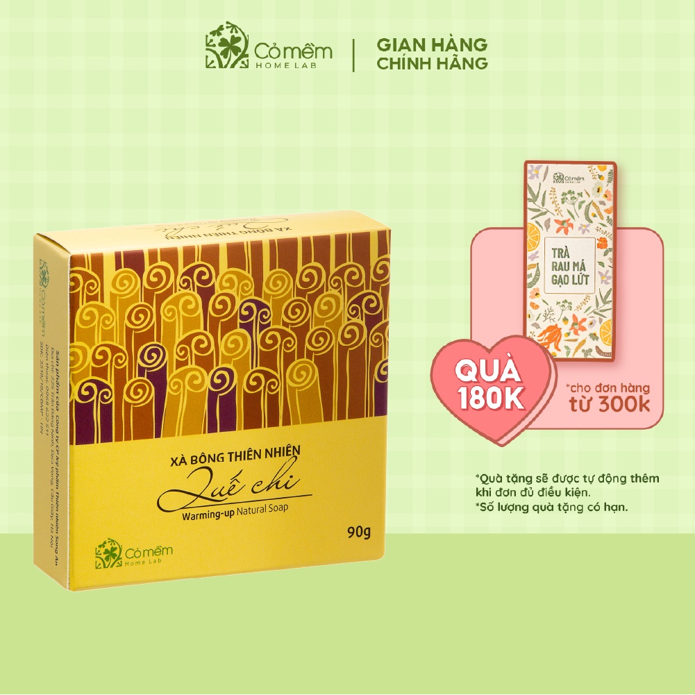 Xà Bông Tắm Quế Chi Thiên Nhiên An Toàn Giúp Lưu Thông Khí Huyết Cỏ Mềm 90g