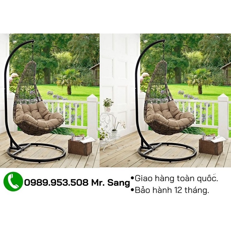 Xích đu mây nhựa sang trọng Tp.HCM Hồng Gia Hân X1007
