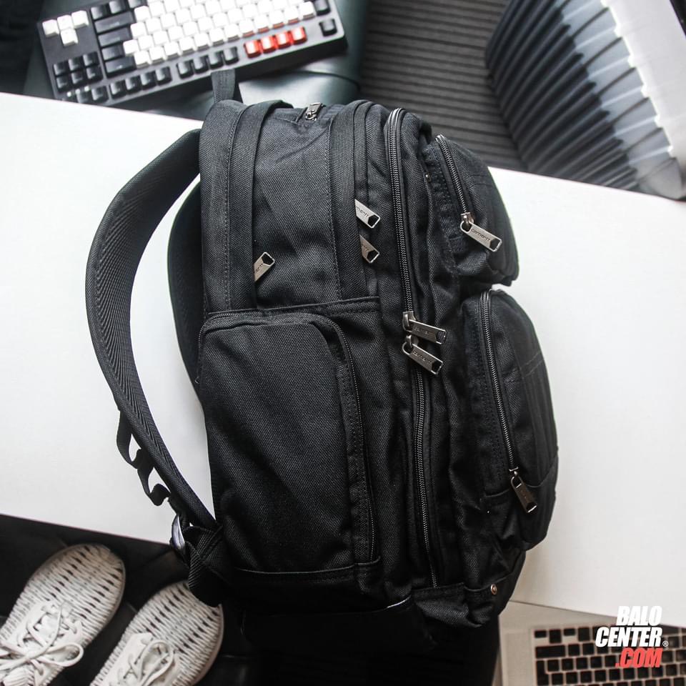 Balo nam QASA đi học đi làm du lịch thời trang size lớn nhiều ngăn chống nước có ngăn laptop phong cách thể thao