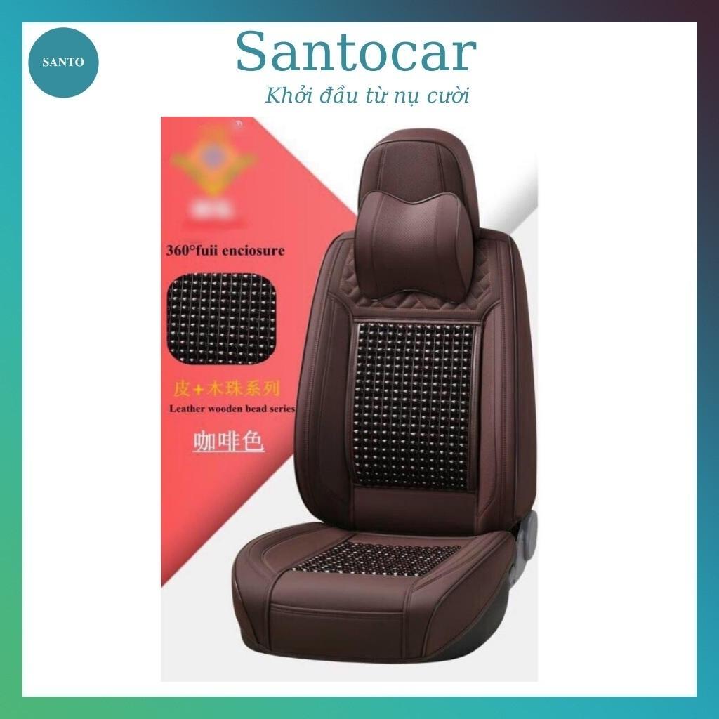 Áo ghế oto, lót ghế xe o tô, bọc ghế xe ô tô cao cấp , lót ghế ô tô hạt gỗ - Santocar