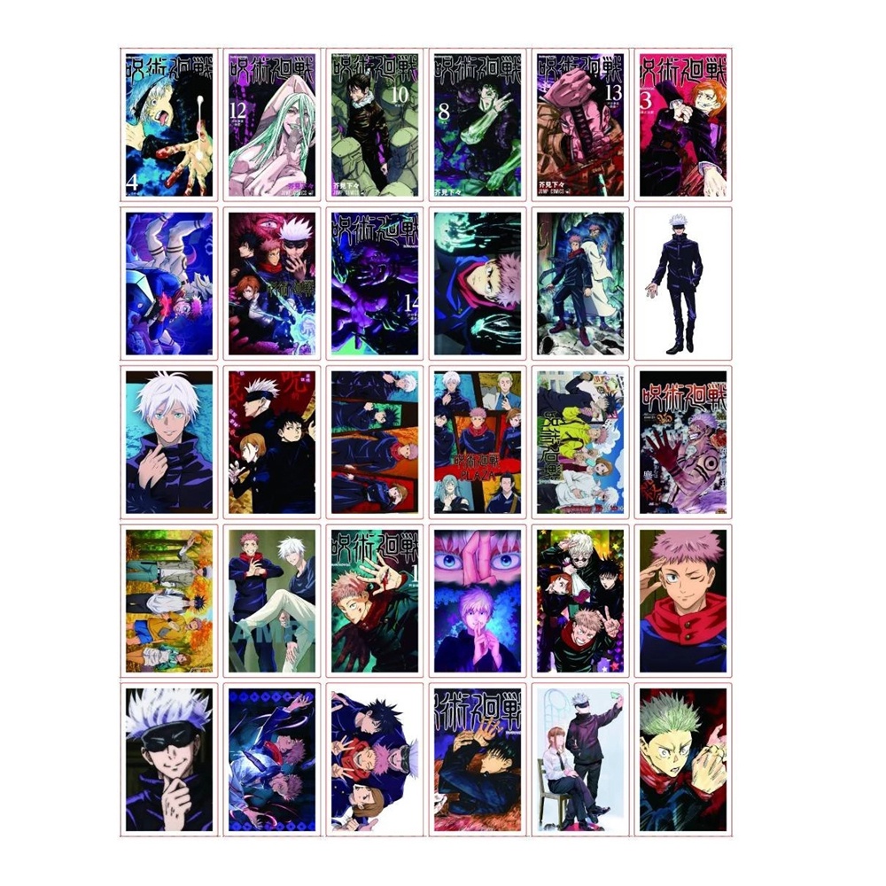 Lomo Anime Jujutsu Kaisen FUTUI 30 cái / bộ Kugisaki Nobara Gojou Satoru Itadori Yuuji Fushiguro Megumi