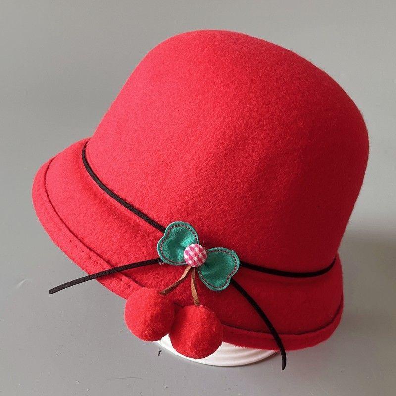 Nón Tai Bèo Vải Len Đính Tóc Giả Siêu Dễ Thương Cho Bé Gái