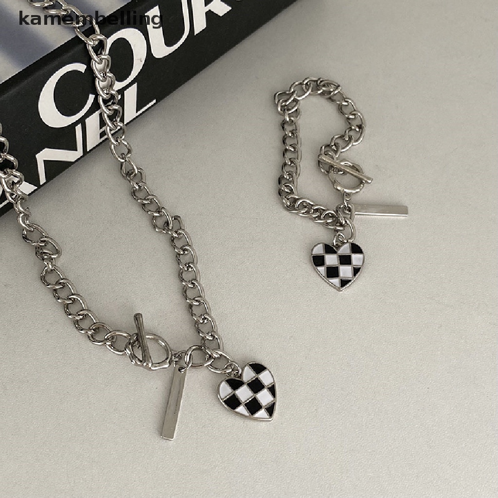 Kamembelling Vòng cổ Mặt Hình Bảng Điều Khiển Trái Tim Phong Cách Hip Hop
