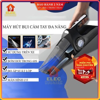Máy hút bụi, máy hút bụi cầm tay mini kiêm bơm lốp 4 in 1 hút bụi ô tô, sàn nhà, nhỏ gọn, hút mạnh Bảo hành 2 năm