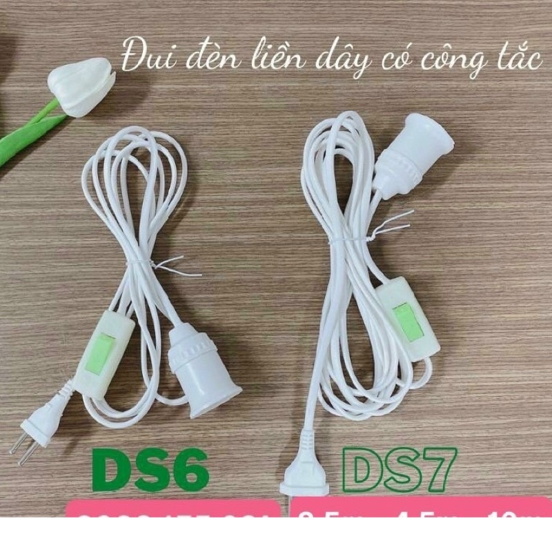 ĐUI ĐÈN LIỀN DÂY CÓ CÔNG TẮC DÀI 4M5 9M5