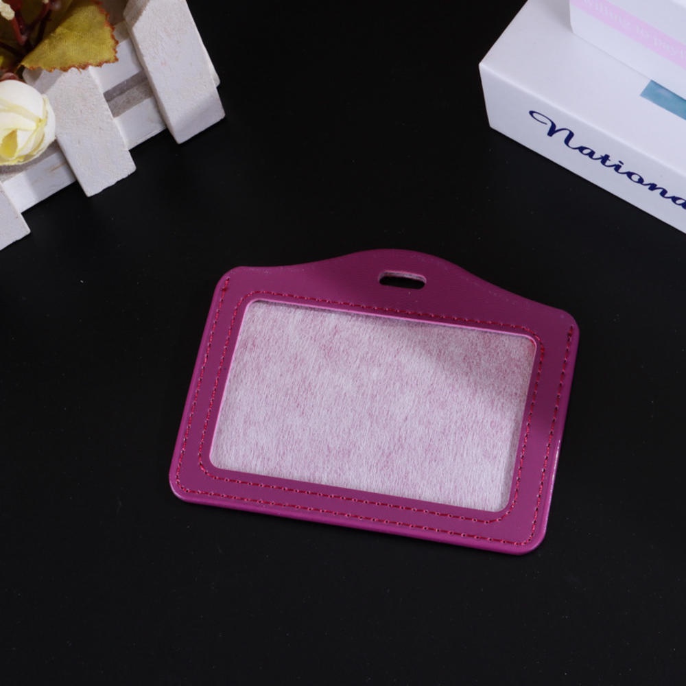 Ví Da Pu Đựng Thẻ ID Gắn Cửa Sổ Trong Suốt Tiện Dụng