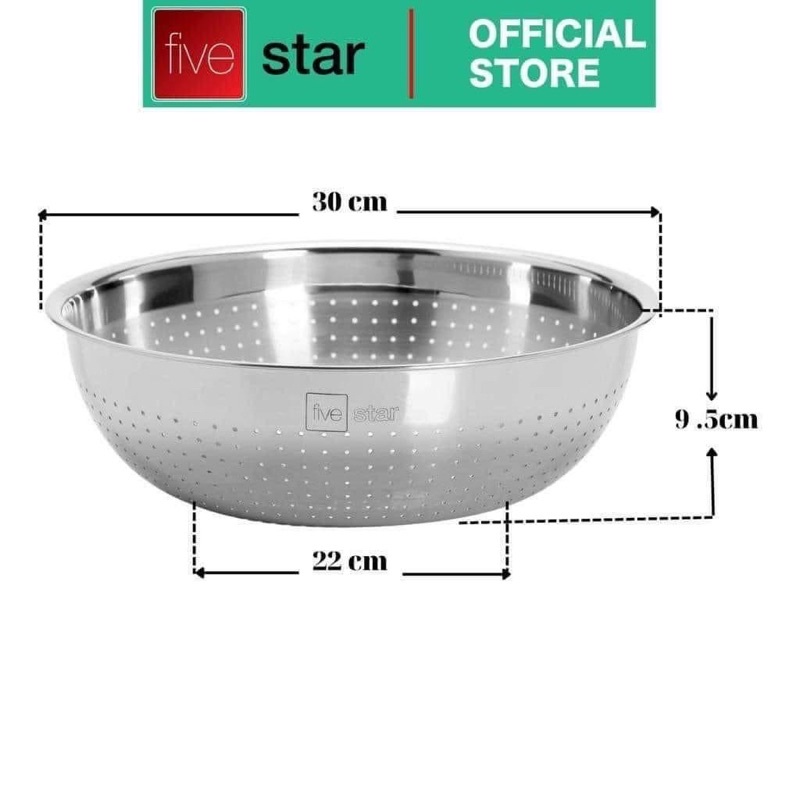 Rổ inox five star size 30cm