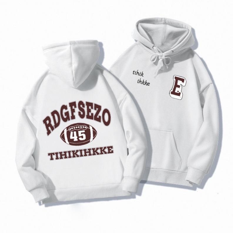 SELVZE Áo hoodie cotton Tay Dài Dáng Rộng In Họa Tiết Phong Cách vintage Mỹ Cho Nữ