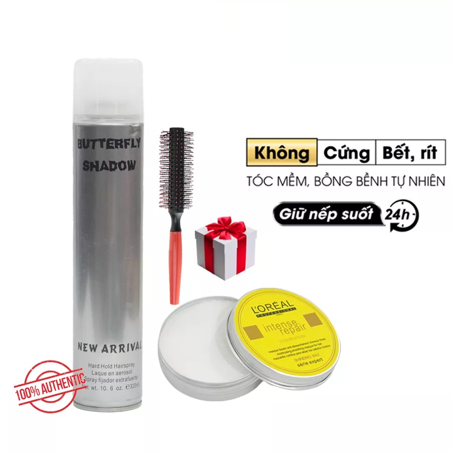 Combo sáp vuốt tóc nam & nữ L'real đục CHÍNH HÃNG + Gôm xịt tóc | Wax vuốt tóc cao cấp SIÊU GIỮ NẾP sap vuot toc & gel