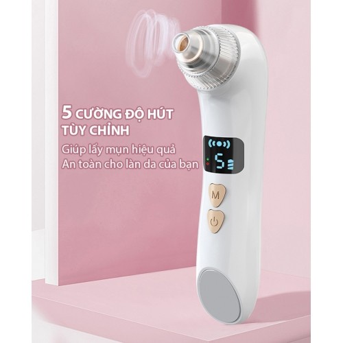 Máy hút mụn đầu đen kết hợp đầu tạo nhiệt nóng Nikio NK-220 - 6 đầu hút | OKbuy