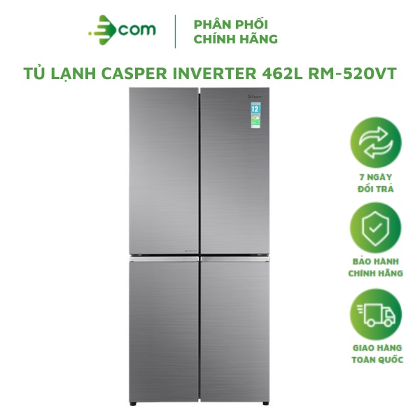 Tủ Lạnh CASPER INVERTER 462L RM-520VT - Hàng Chính Hãng, Bảo Hành 24 Tháng