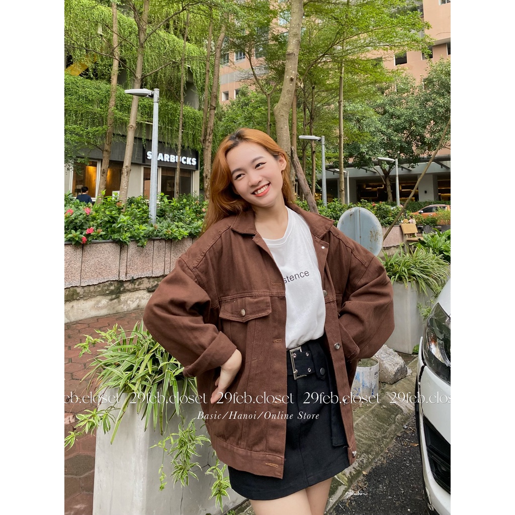 Áo khoác bò trơn oversize - 29feb.closet - A72