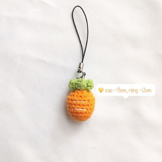 {handmade} móc khoá cà rốt mini 🥕 (len móc)
