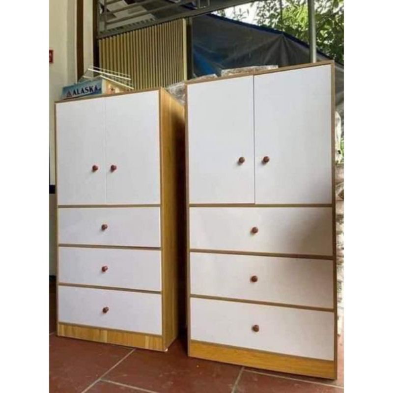 Tủ quần áo cho bé, tủ đựng quần áo gỗ MDF. Sản phẩm lắp ráp 5 tầng, 6 ngăn tủ .