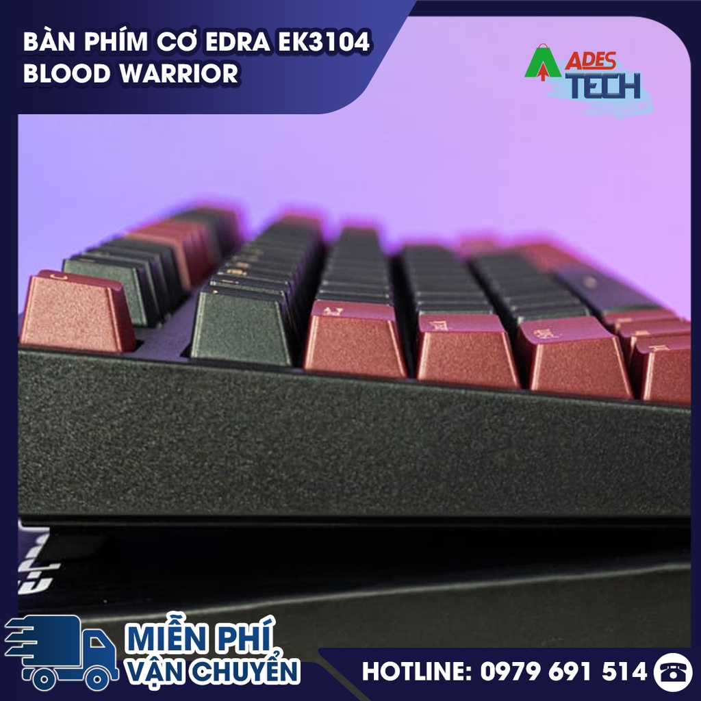 Bàn phím cơ EDRA EK3104 Blood Warrior RGB LED