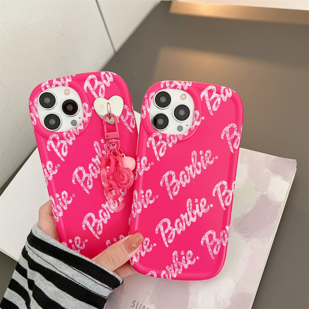 Ốp Điện Thoại Tpu Silicon Mềm Chống Sốc Gắn Búp Bê Barbie Cho iPhone 14 13 12 11 Pro Max XS XR Plus