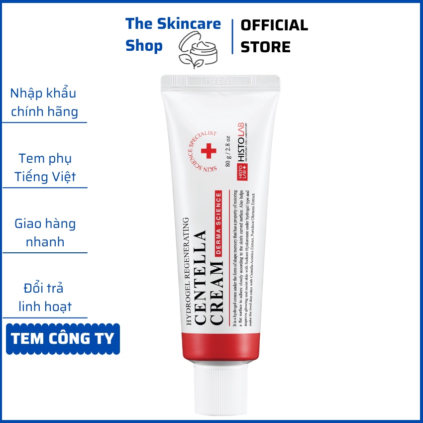 Kem 3 trong 1 giúp dưỡng ẩm, tái tạo, căng bóng làn da Histolab Hydrogel Regenerating Centella Cream 80g