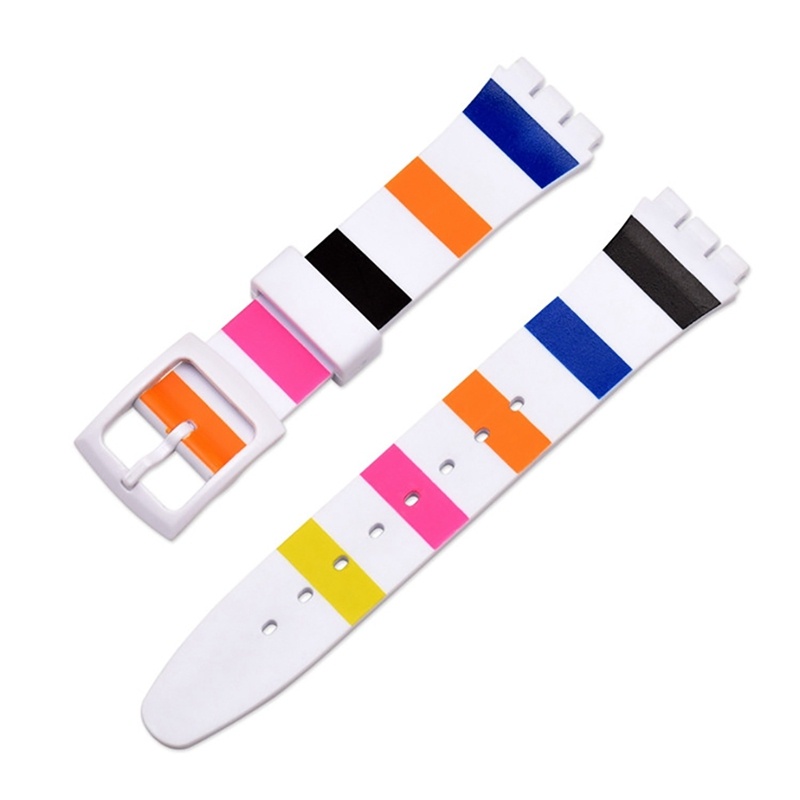 Dây Đeo Thay Thế Bằng Silicone Chống Nước Cho Đồng Hồ Swatch 16mm 17mm 19mm