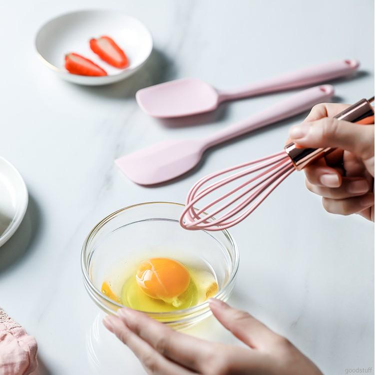 Bộ Dụng Cụ Nấu Ăn Nhà Bếp, Bộ Dụng Cụ Làm Bánh 5 Món Chất Liệu Silicon Cao Cấp Chống Dính