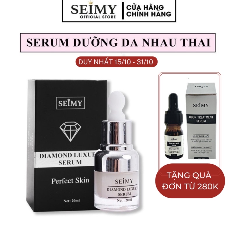 Serum tinh chất dưỡng da nhau thai cừu Seimy - Diamond Luxury giúp da siêu căng bóng, trẻ hoá làn da