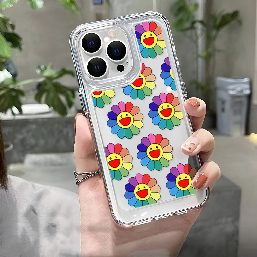 Ốp Điện Thoại Trong Suốt Hình Hoa Hướng Dương Cho iphone 14 Pro Max 14 Plus 13 11 12 7Plus X XR XS Max 8 7