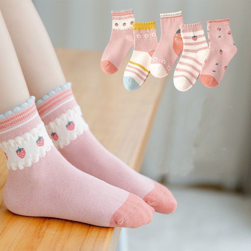 Set 5 đôi tất cho bé trai bé gái loại dày vừa