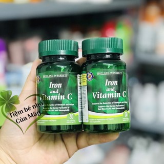 Viên sắt IRON và VITAMIN C 30 viên HOLLAND & BARRETT