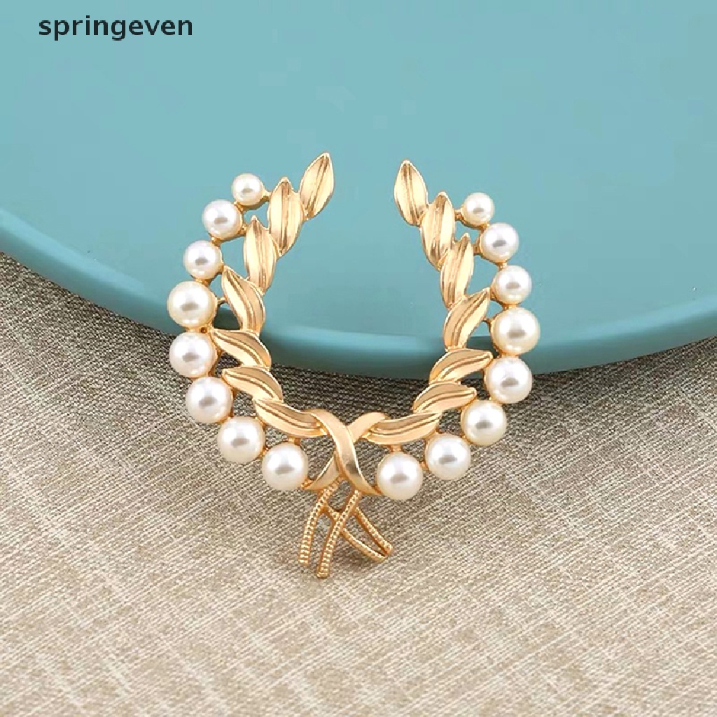 Ghim Cài Áo Hình Lúa Mì Đính Ngọc Trai Phong Cách Vintage Thời Trang Cho Nữ