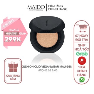 Phấn Nước Clio Veganwear Ceramide Velvet Cushion SPF45 PA++ lì, mịn, mỏng nhẹ vừa phải có độ che phủ cao MAIDO cosmetics