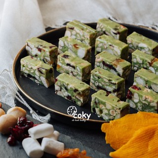 Kẹo Hạnh Phúc Nougat Kẹo dẻo trái cây healthy Matcha - Quà Tặng Tết 2023 - Coky