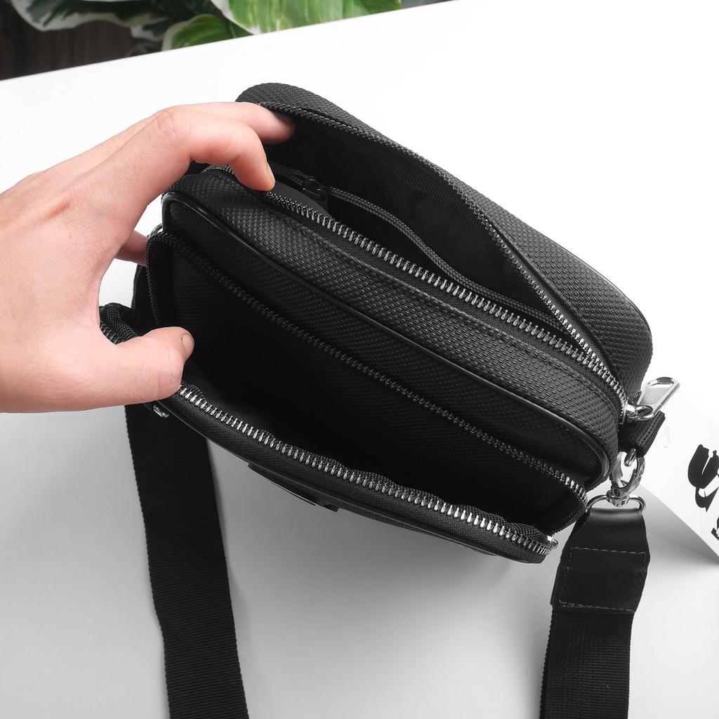 Túi đeo chéo Unisex thời trang cao cấp KARL LAGEFIELD Túi đeo vai mini form ngang thời trang da si chống nước - KM STORE