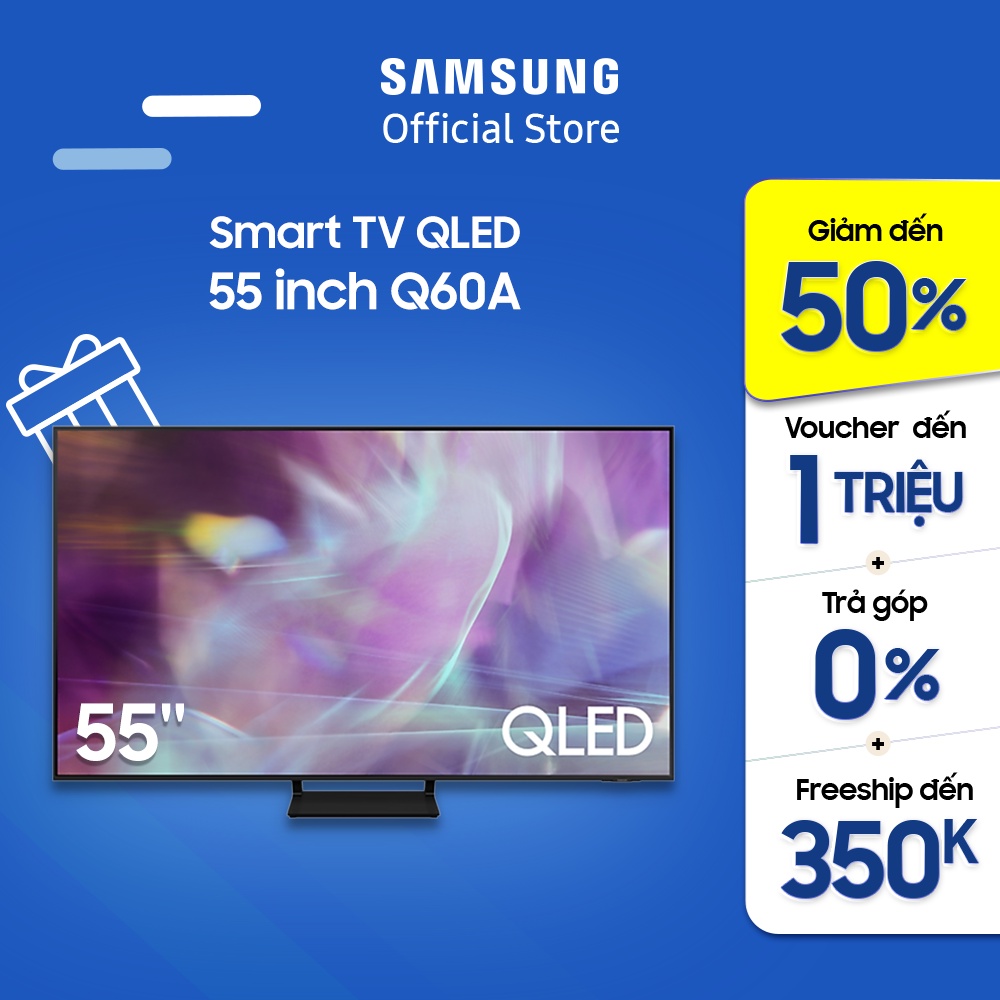 [Mã ELMALL6 -6% và SAM5 giảm thêm 500K] Smart Tivi Samsung 55 Inch QLED 4K QA55Q60AAKXXV - Miễn phí lắp đặt