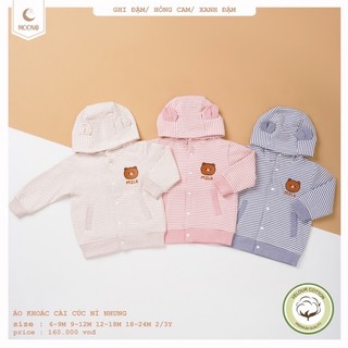 Áo khoác nỉ nhung Moon chất siêu mềm cho khoác 4 mùa