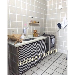 Rèm che kệ bếp/ che gác xép kiểu dán tạo nhún nhiều mẫu, nhiều kích thước