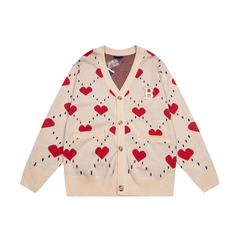 ❤❀  ❤ Mlb Áo Khoác Cardigan Tay Dài Cổ Chữ V Thêu Chữ Thời Trang