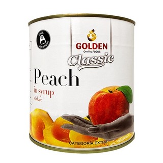 ĐÀO ngâm thương hiệu GOLDEN 820g miếng đào to - ngon - giòn - ngọt dùng để pha trà đào