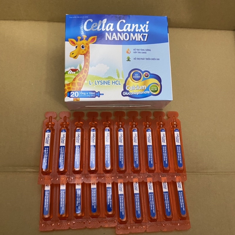 Siro Canxi nano K2 - CELIA CANXI NANO MK7 - Bổ sung Canxi D3 K2 Mk7 cho bé giúp xương chắc khỏe phát triển chiều cao