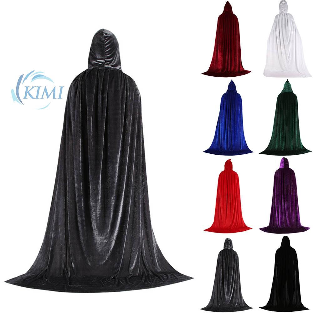 KIMI-Cape Christmas Cosplay Costume Halloween Hooded Cloak Medieval Vampire