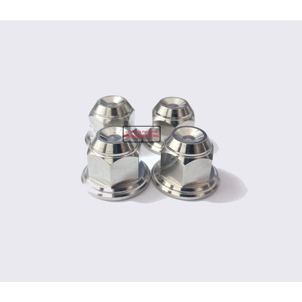 Tán salya INOX 304 CNC 10li, 12li, 14li kiểu nón gắn DR, W, Si, ……