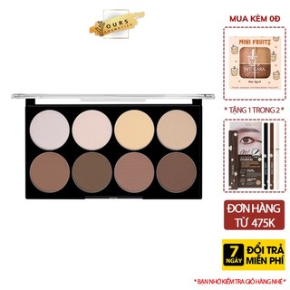 [Auth Thái] Phấn Tạo Khối Tông Nâu Đen Odbo Highlight và Contour Pro Palette OD138 No.02