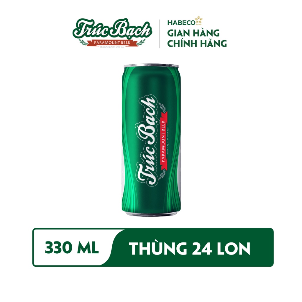 HỎA TỐC HÀ NỘI - COMBO 2 Thùng 24 lon Bia Trúc Bạch – HABECO (330ml/lon) - Phiên bản Tết