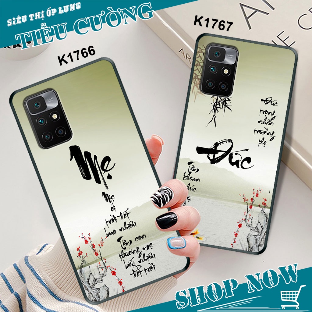 Ốp Xiaomi REDMI 10 in hình Họa tiết Thư Pháp siêu đẹp,RẺ-BỀN-ĐẸP