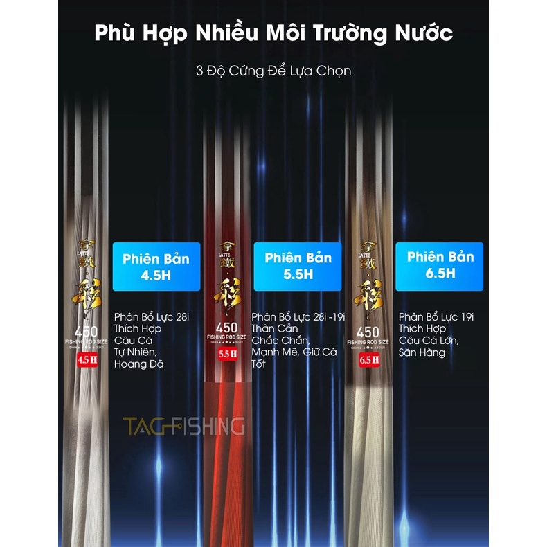 Cần Tay Gama FX Chiến Công - 4,5H - 5,5H - 6,5H - Size 3m6 -> 6m3