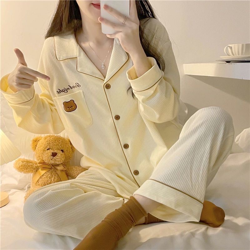 Bộ đồ ngủ Pijama dài tay thu đông mẫu mới hot nhất