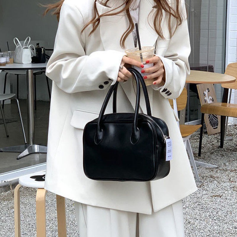 Túi Đeo Chéo Bằng Da Bóng Phong Cách Hàn Quốc Thời Trang Cho Nữ