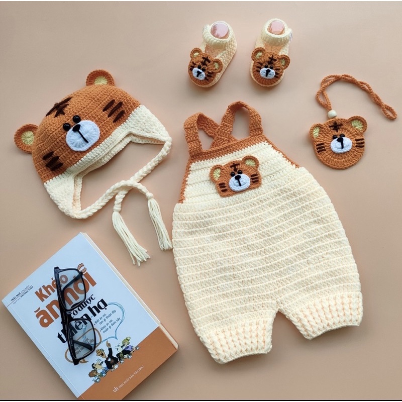 Sét yếm hổ cho bé làm handmade- hathyhandmade
