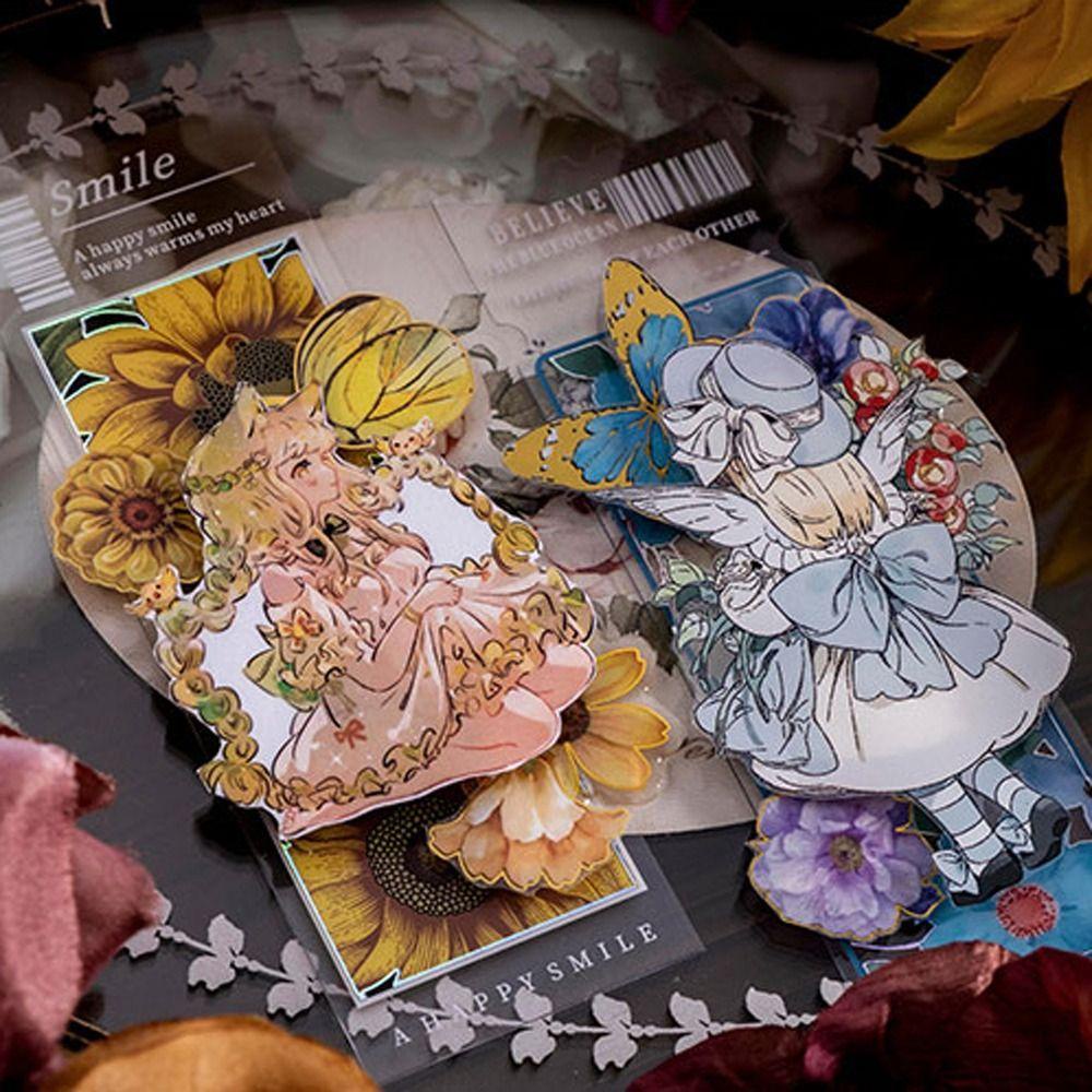 Thẻ Đánh Dấu Trang Sách Trong Suốt In Họa Tiết Cây Hoa Xinh Xắn Tiện Dụng